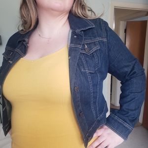 Old Navy Cropped Stretch Denim Jacket SIZE L